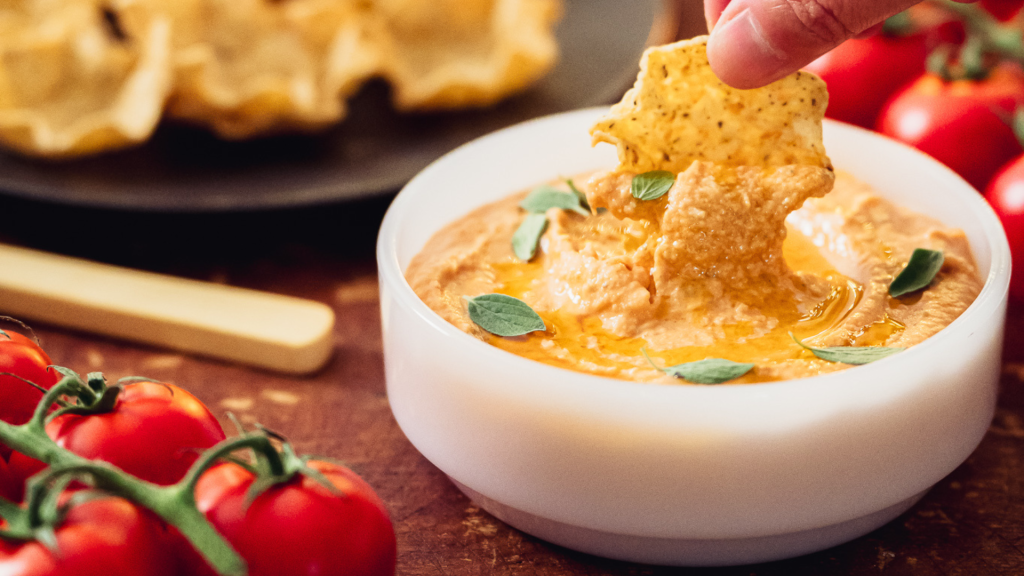 Roasted Cherry Tomatoes Hummus