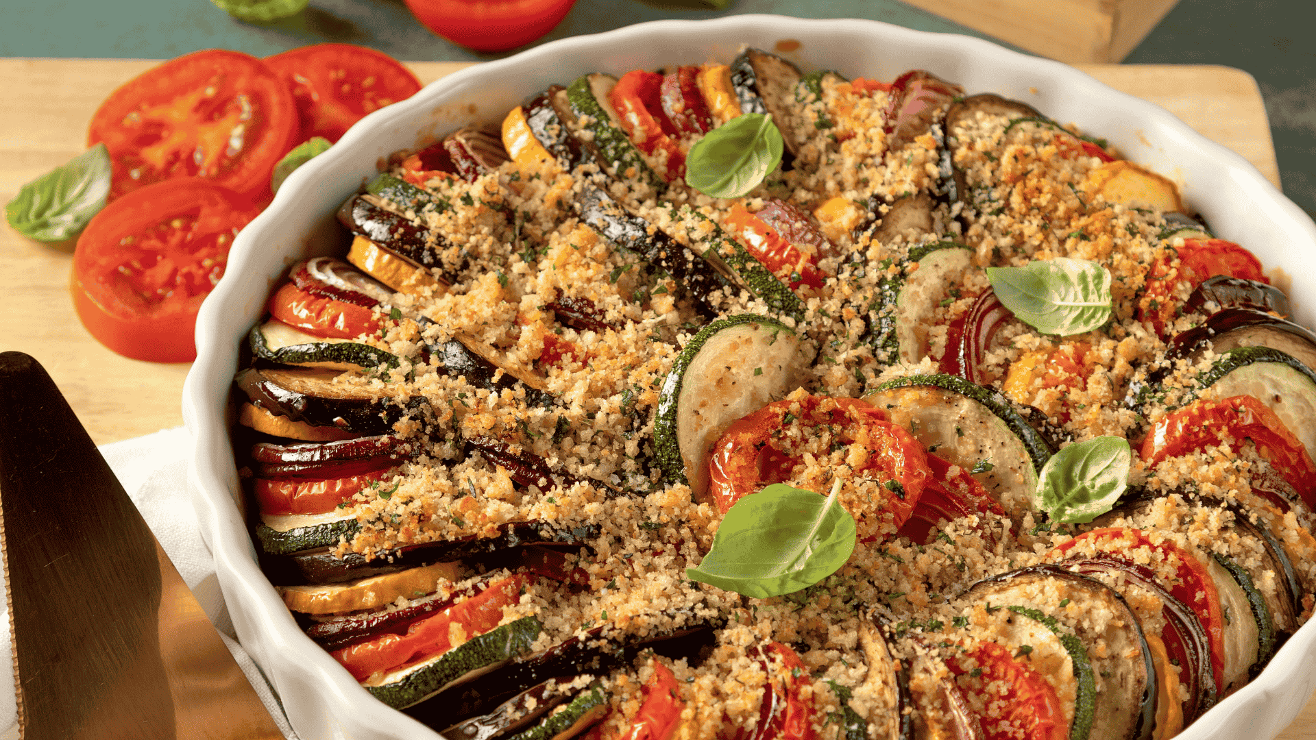 Tian de légumes avec des tomates cocktail SAVOURA